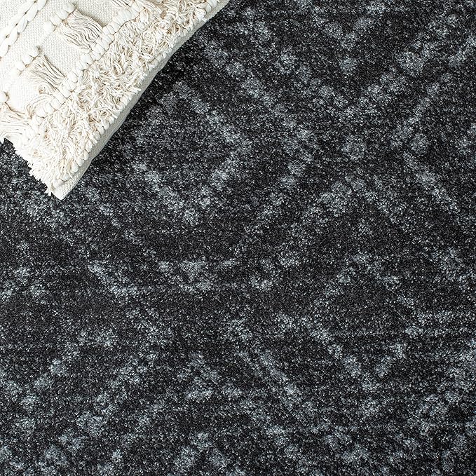 SAFAVIEH Adirondack Collection Runner Rug - 2'6" x 10', Dark Grey & Grey, Modern Diamond Distressed Design, Non-Shedding & Easy Care, Ideal for High Traffic Areas in Living Room, Bedroom (ADR131F)