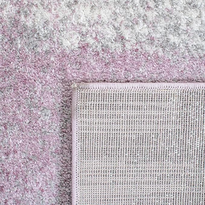 SAFAVIEH Adirondack Collection Runner Rug - 2'6" x 8', Grey & Purple, Modern Abstract Design, Non-Shedding & Easy Care, Ideal for High Traffic Areas in Living Room, Bedroom (ADR112V)