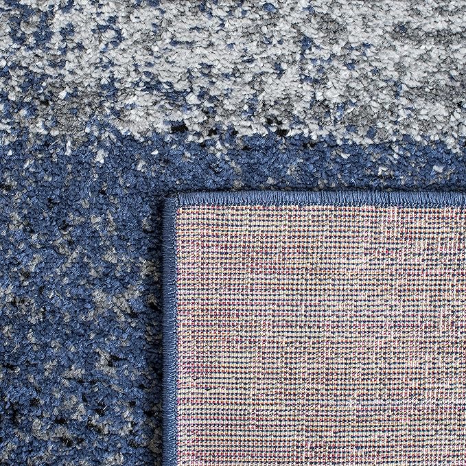 SAFAVIEH Adirondack Collection Accent Rug - 4' x 6', Grey & Blue, Modern Abstract Design, Non-Shedding & Easy Care, Ideal for High Traffic Areas in Entryway, Living Room, Bedroom (ADR112H)