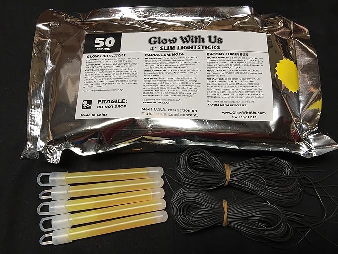 Glow Sticks Bulk Wholesale, 1000 4” Yellow Glow Stick Light Sticks. Bright Color, Kids Love Them! Glow 8-12 Hrs, 2-Year Shelf Life, Sturdy Packaging, GlowWithUs Brand…