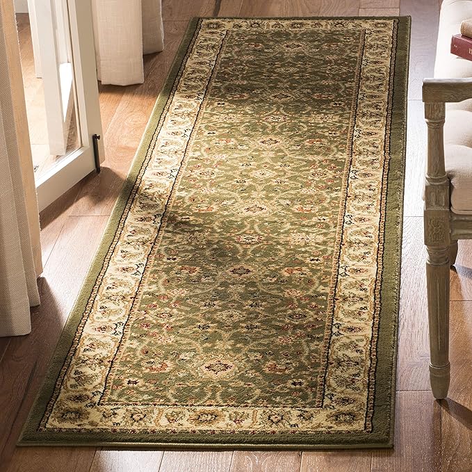SAFAVIEH Lyndhurst Collection Runner Rug - 2'3" x 6', Sage & Ivory, Traditional Oriental Design, Non-Shedding & Easy Care, Ideal for High Traffic Areas in Living Room, Bedroom (LNH212C)