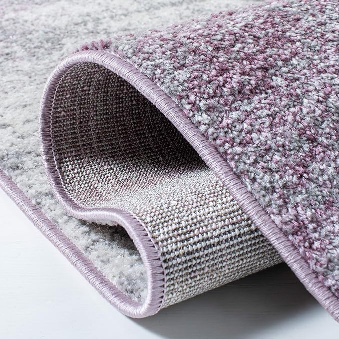 SAFAVIEH Adirondack Collection Runner Rug - 2'6" x 10', Grey & Purple, Modern Abstract Design, Non-Shedding & Easy Care, Ideal for High Traffic Areas in Living Room, Bedroom (ADR112V)