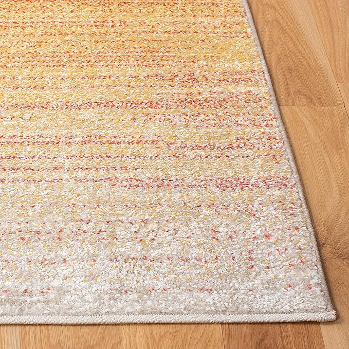 SAFAVIEH Adirondack Collection Runner Rug - 2'6" x 10', Orange & Red, Modern Ombre Design, Non-Shedding & Easy Care, Ideal for High Traffic Areas in Living Room, Bedroom (ADR142P)