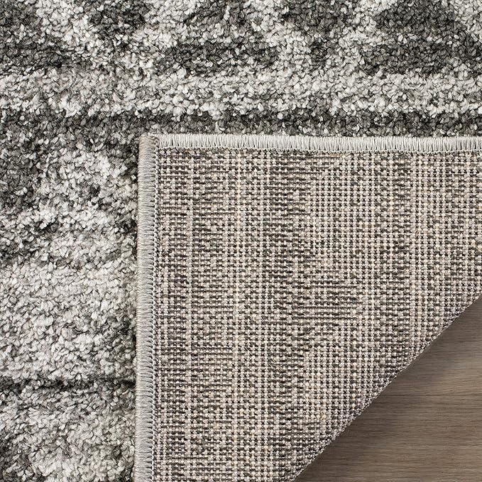 SAFAVIEH Adirondack Collection Runner Rug - 2'6" x 10', Ivory & Charcoal, Moroccan Boho Distressed Design, Non-Shedding & Easy Care, Ideal for High Traffic Areas in Living Room, Bedroom (ADR119N)