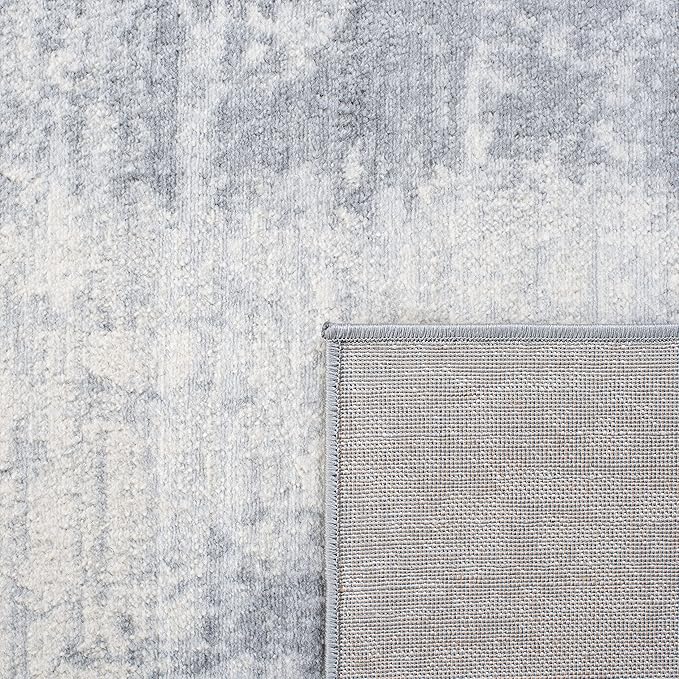 SAFAVIEH Jasper Collection Runner Rug - 2' x 8', Light Grey & Ivory, Modern Abstract Design, Non-Shedding & Easy Care, Ideal for High Traffic Areas in Living Room, Bedroom (JSP101F)