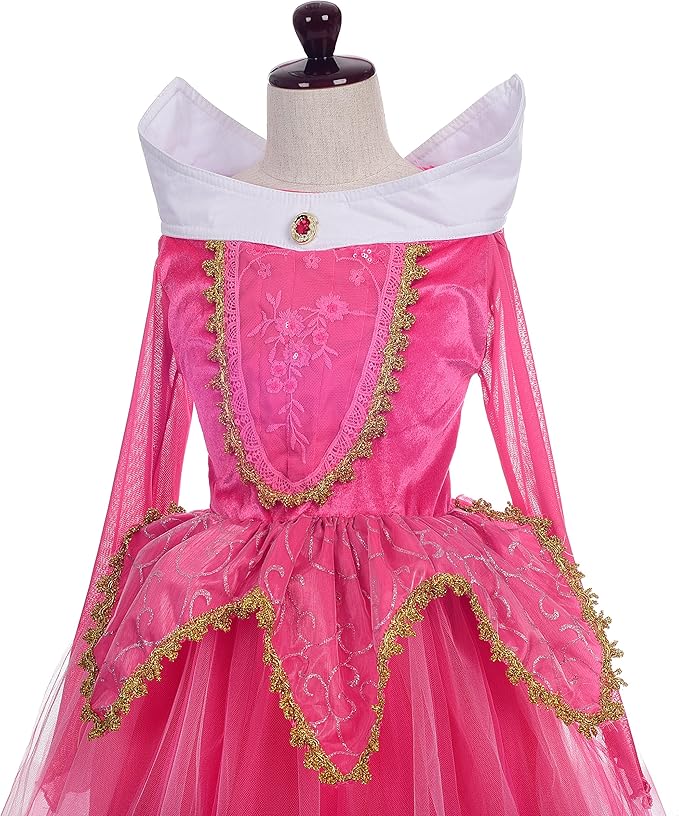Dressy Daisy Beauty Princess Costume Dress Up Toddler Little Girls Halloween Birthday Party Fancy Ball Gown