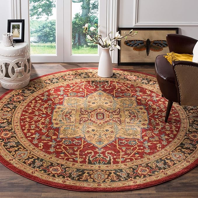 SAFAVIEH Mahal Collection Accent Rug - 3' x 5', Red & Red, Traditional Oriental Design, Non-Shedding & Easy Care, Ideal for High Traffic Areas in Entryway, Living Room, Bedroom (MAH625D)
