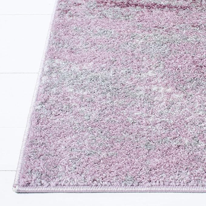 SAFAVIEH Adirondack Collection Accent Rug - 4' x 6', Grey & Purple, Modern Abstract Design, Non-Shedding & Easy Care, Ideal for High Traffic Areas in Entryway, Living Room, Bedroom (ADR112V)