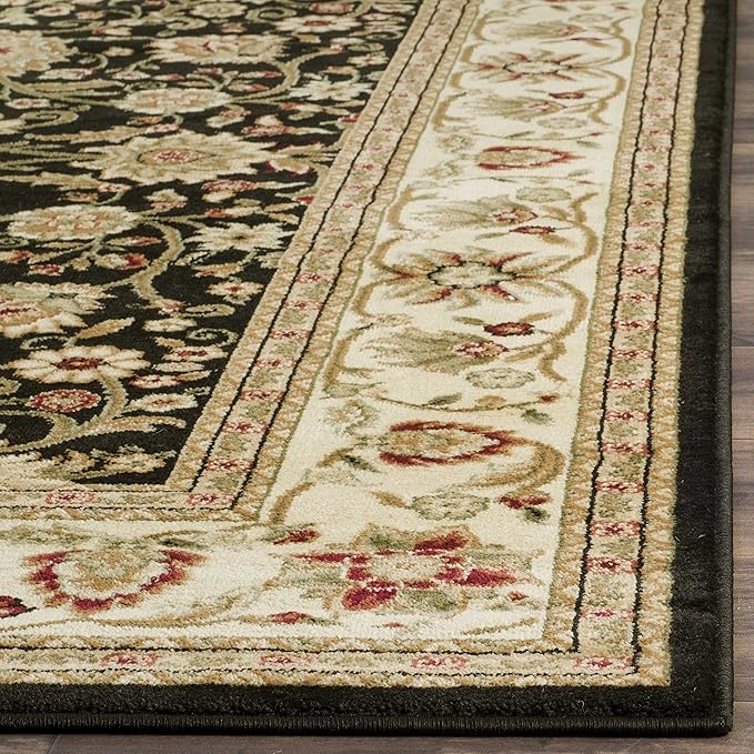 SAFAVIEH Lyndhurst Collection Runner Rug - 2'3" x 6', Black & Ivory, Traditional Oriental Design, Non-Shedding & Easy Care, Ideal for High Traffic Areas in Living Room, Bedroom (LNH212A)