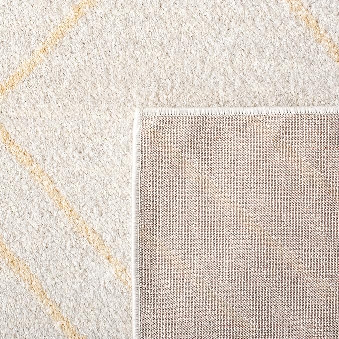 SAFAVIEH Adirondack Collection Accent Rug - 3' x 5', Ivory & Gold, Modern Geometric Design, Non-Shedding & Easy Care, Ideal for High Traffic Areas in Entryway, Living Room, Bedroom (ADR241C)