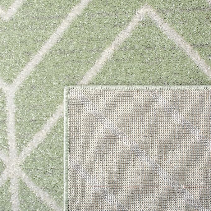 SAFAVIEH Adirondack Collection Runner Rug - 2'6" x 8', Sage & Ivory, Modern Geometric Design, Non-Shedding & Easy Care, Ideal for High Traffic Areas in Living Room, Bedroom (ADR241Y)