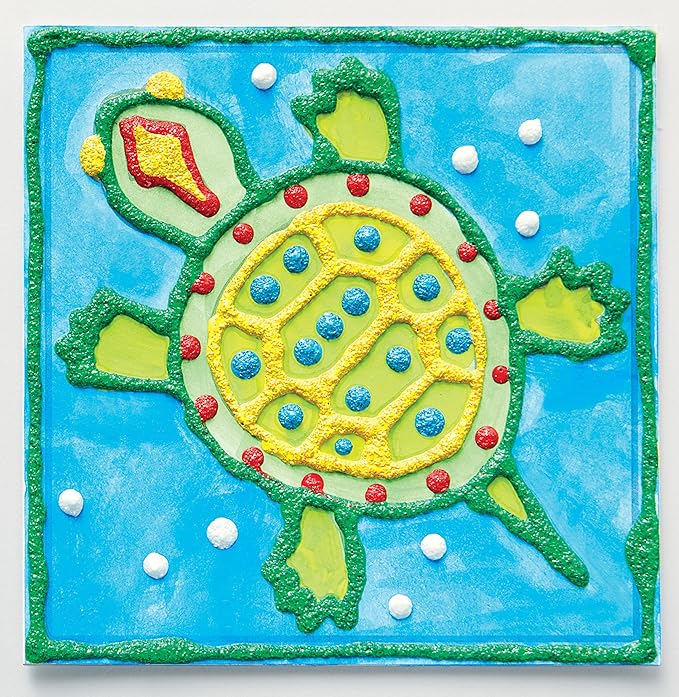 Faber-Castell 3D Sand Painting Kit for Kids: Create 5 Sand Art Pictures, DIY Arts and Crafts for Kids Ages 6-8+, Art Projects and Gifts for Girls and Boys, Red, Yellow, Green, Blue and White