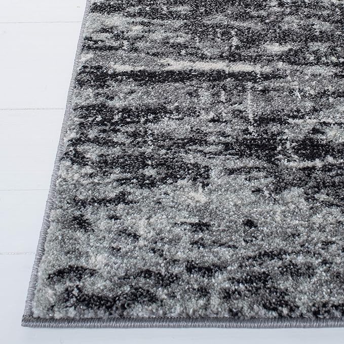 SAFAVIEH Evoke Collection 5'1" x 7'6" Ivory / Dark Grey EVK272G Modern Abstract Non-Shedding Living Room Bedroom Area Rug