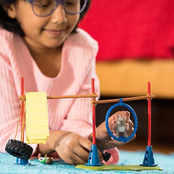 Schleich Farm World, Farm Toys for Girls and Boys Ages 3-8, 14-Piece Playset, Puppy Agility Training at The Dog Park