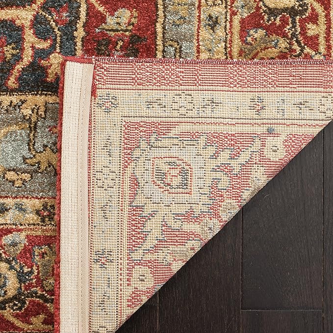 SAFAVIEH Mahal Collection Area Rug - 5'1" x 7'7", Red & Red, Traditional Oriental Design, Non-Shedding & Easy Care, Ideal for High Traffic Areas in Living Room, Bedroom (MAH625D)