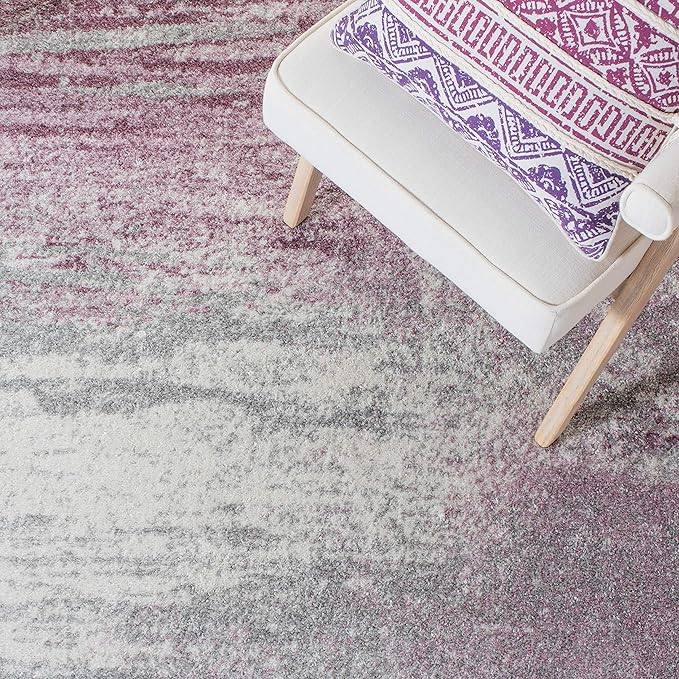 SAFAVIEH Adirondack Collection Accent Rug - 4' x 6', Grey & Purple, Modern Abstract Design, Non-Shedding & Easy Care, Ideal for High Traffic Areas in Entryway, Living Room, Bedroom (ADR112V)
