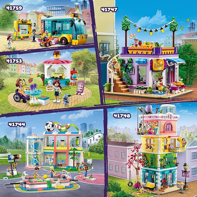LEGO Friends 41753 Pancake Shop Set, Creative Toy for Boys and Girls from 6 Years with Paisley and Luna Mini Dolls and Rabbit Figure, Gift for Children