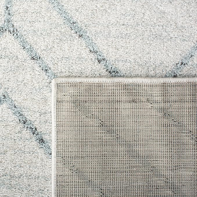 SAFAVIEH Adirondack Collection Accent Rug - 4' x 6', Grey & Blue, Modern Geometric Design, Non-Shedding & Easy Care, Ideal for High Traffic Areas in Entryway, Living Room, Bedroom (ADR241K)
