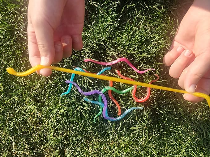 UpBrands 72 Stretchy Snakes Toys, Easter Egg Basket Stuffers, Pinata Filler, Small Classroom Prizes, Easter Egg Basket Stuffers, Pinata Filler, Small Classroom Prizes