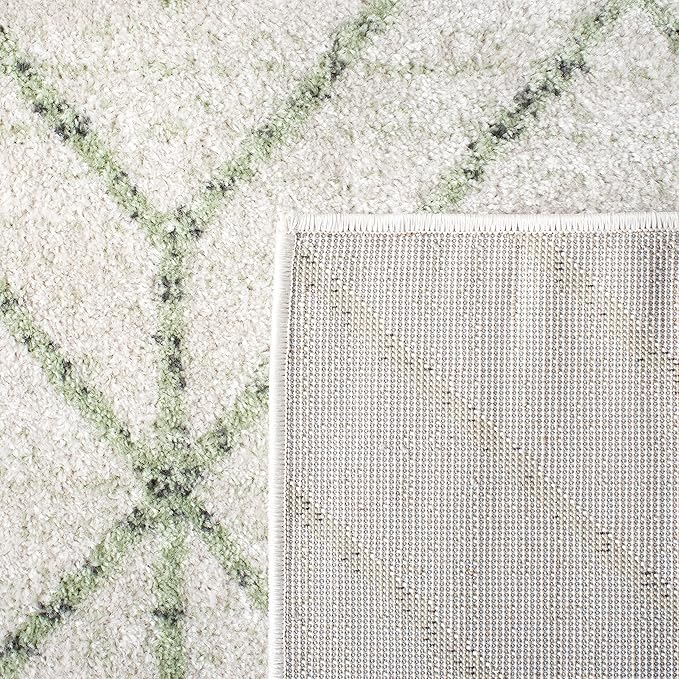 SAFAVIEH Adirondack Collection Accent Rug - 3' x 5', Ivory & Sage, Modern Geometric Design, Non-Shedding & Easy Care, Ideal for High Traffic Areas in Entryway, Living Room, Bedroom (ADR241W)
