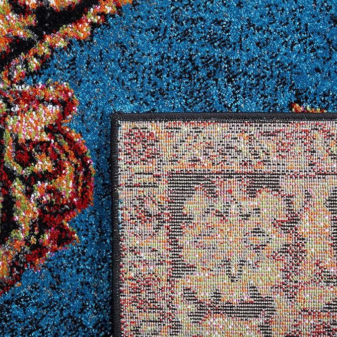 SAFAVIEH Vintage Hamadan Collection Runner Rug - 2'3" x 10', Gold & Light Blue, Traditional Oriental Design, Non-Shedding & Easy Care, Ideal for High Traffic Areas in Living Room, Bedroom (VTH219D)