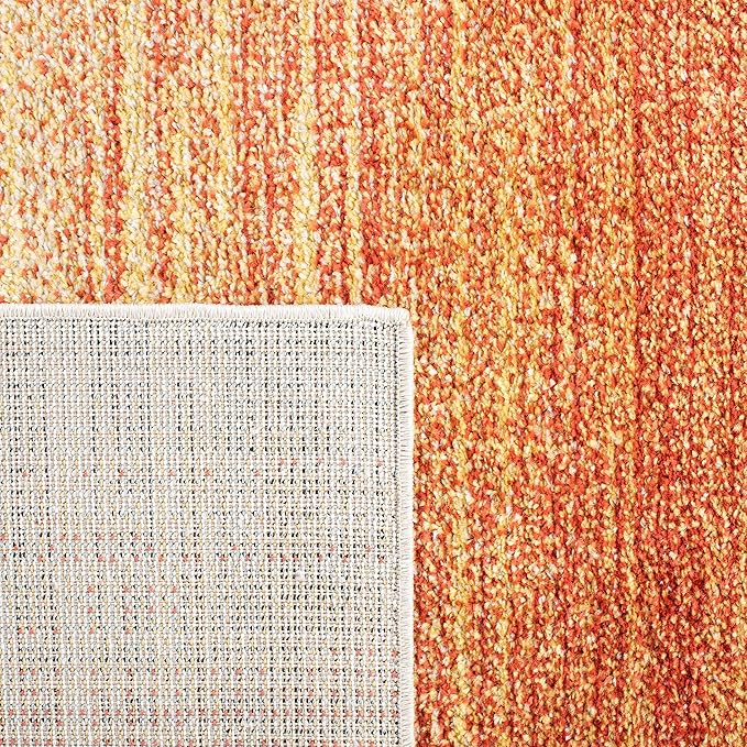 SAFAVIEH Adirondack Collection Accent Rug - 4' x 6', Orange & Red, Modern Ombre Design, Non-Shedding & Easy Care, Ideal for High Traffic Areas in Entryway, Living Room, Bedroom (ADR142P)