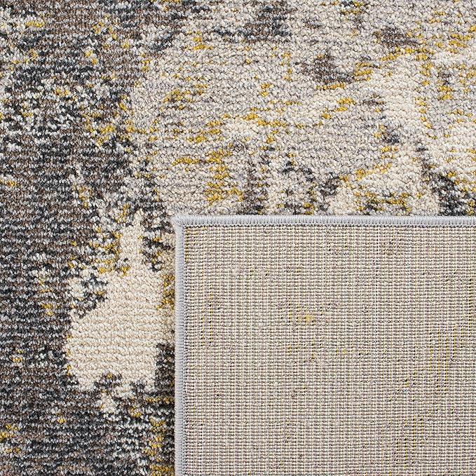 SAFAVIEH Madison Collection 9' x 12' IvoryGrey MAD499A Modern Abstract Non-Shedding Living Room Bedroom Dining Home Office Area Rug
