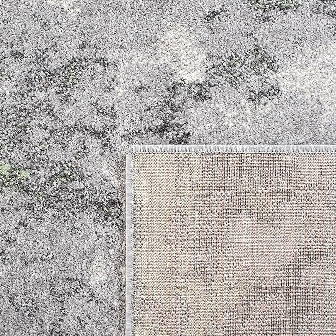 SAFAVIEH Adirondack Collection Area Rug - 8' x 10', Green & Grey, Modern Abstract Design, Non-Shedding & Easy Care, Ideal for High Traffic Areas in Living Room, Bedroom (ADR134F)