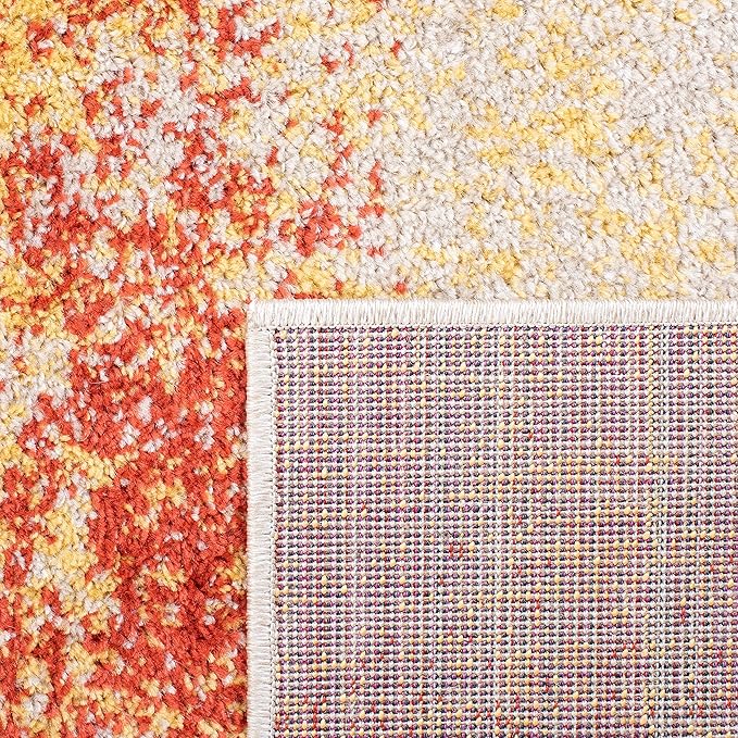 SAFAVIEH Adirondack Collection Accent Rug - 4' x 6', Rust & Gold, Modern Abstract Design, Non-Shedding & Easy Care, Ideal for High Traffic Areas in Entryway, Living Room, Bedroom (ADR112P)