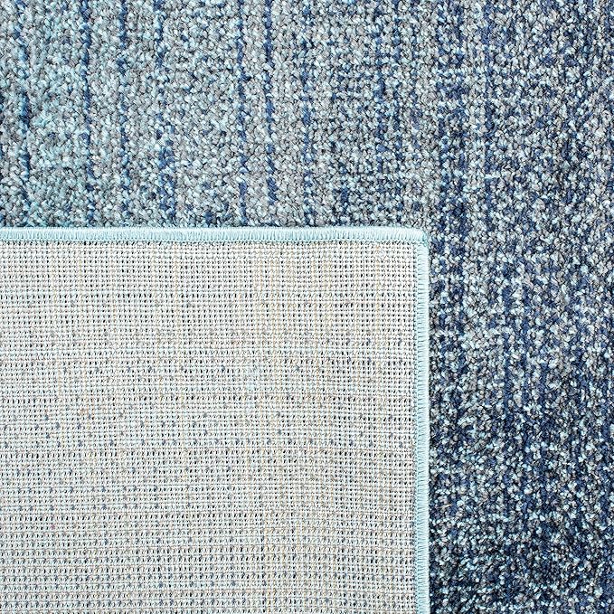 SAFAVIEH Adirondack Collection Area Rug - 6' Square, Purple & Grey, Modern Ombre Design, Non-Shedding & Easy Care, Ideal for High Traffic Areas in Living Room, Bedroom (ADR142V)