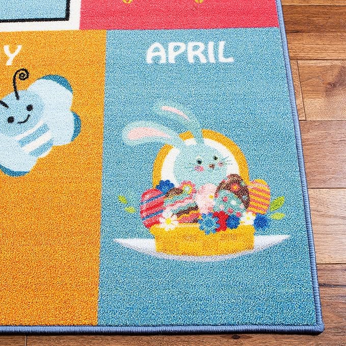 SAFAVIEH Kids Playhouse Collection Runner Rug - 2'2" x 8', Blue & Green, Non-Shedding Machine Washable & Slip Resistant Ideal for High Traffic Areas for Boys & Girls in Playroom, Bedroom (KPH224M)
